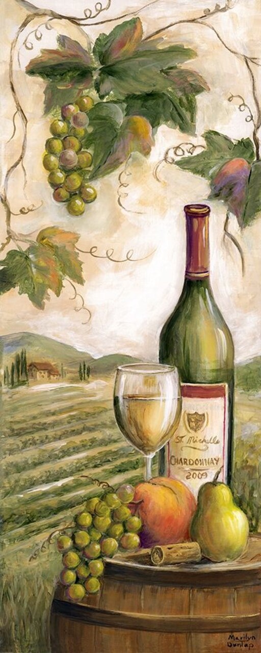 Wine Country White Poster Print by Marilyn Dunlap - Item # VARPDX40972